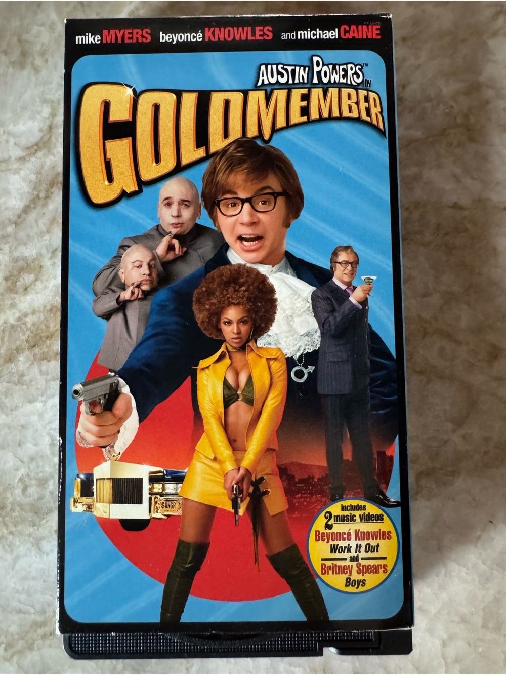 Austin Powers: Goldmember VHS Movie - Comedy - Blue/Yellow Cover